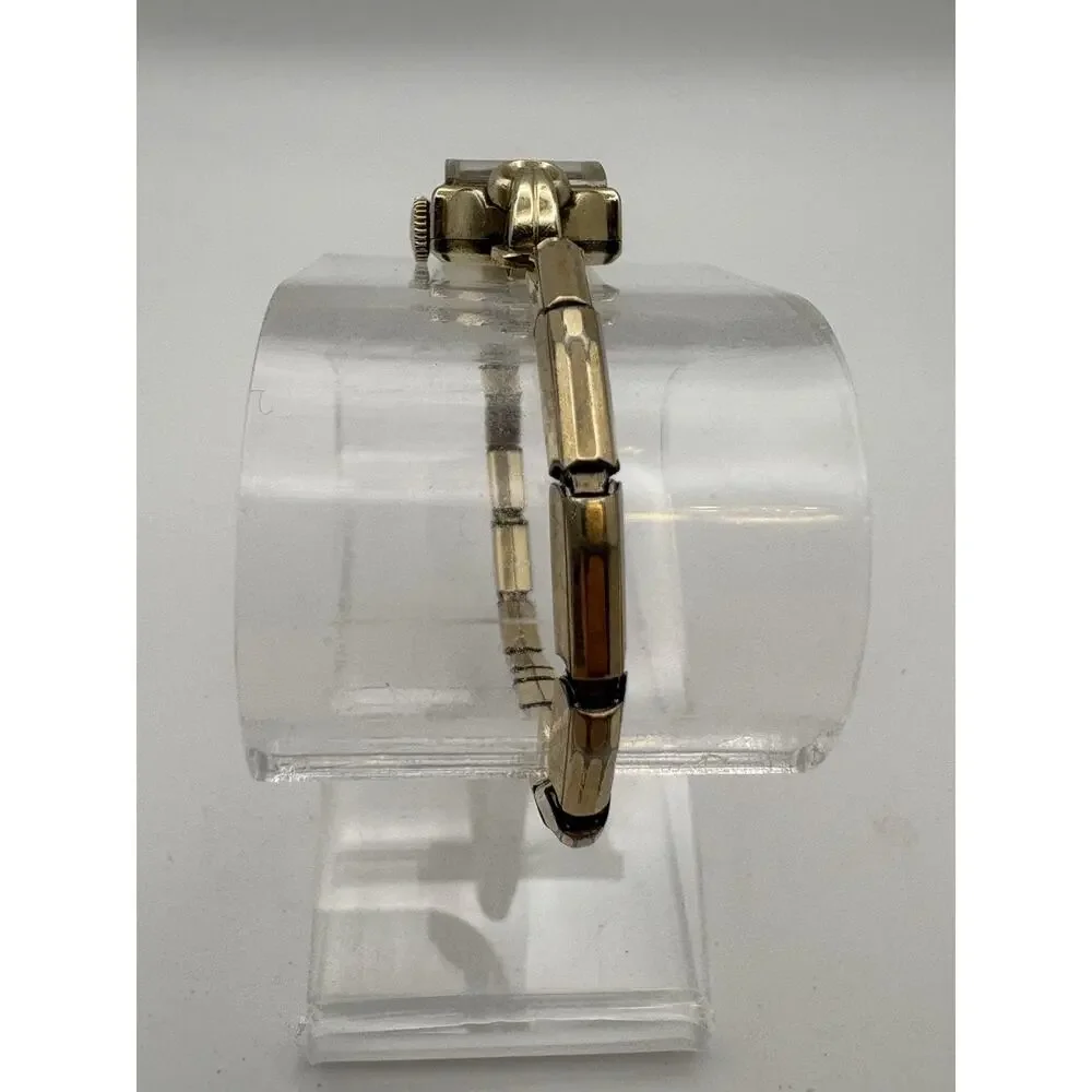 Vintage Elgin De Luxe 10K Gold Filled Ladies Watch Art Deco Kreisler RUNNING